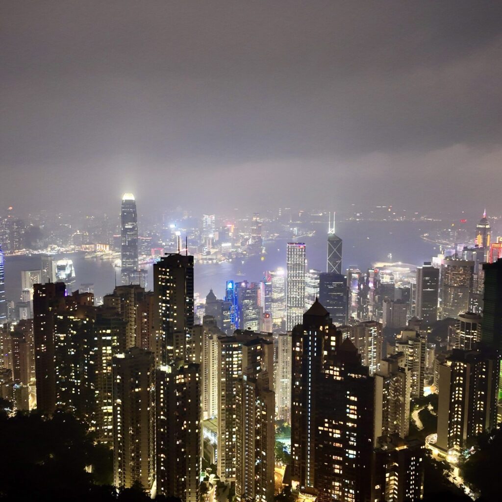 ビクトリアピークから見る香港の夜景